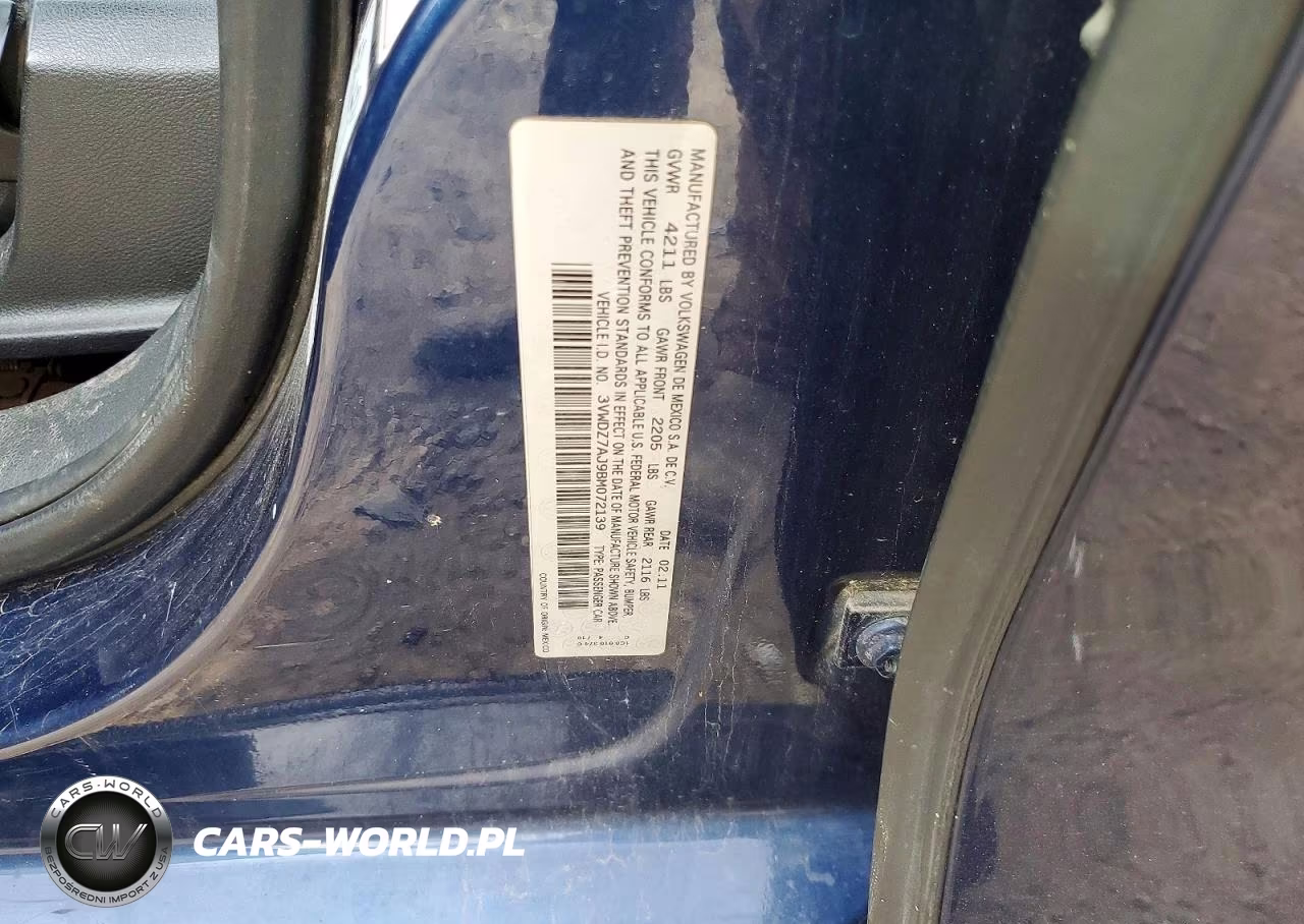 2011 Volkswagen Jetta Se VIN:3VWDZ7AJ9BM072139 - 12