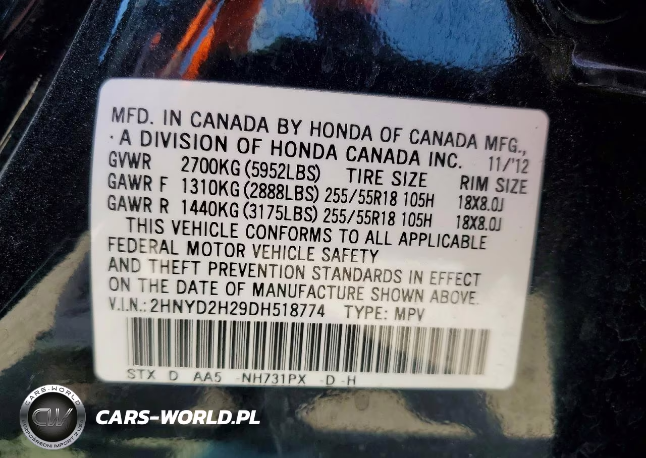 2013 Acura Mdx VIN:2HNYD2H29DH518774 - 13