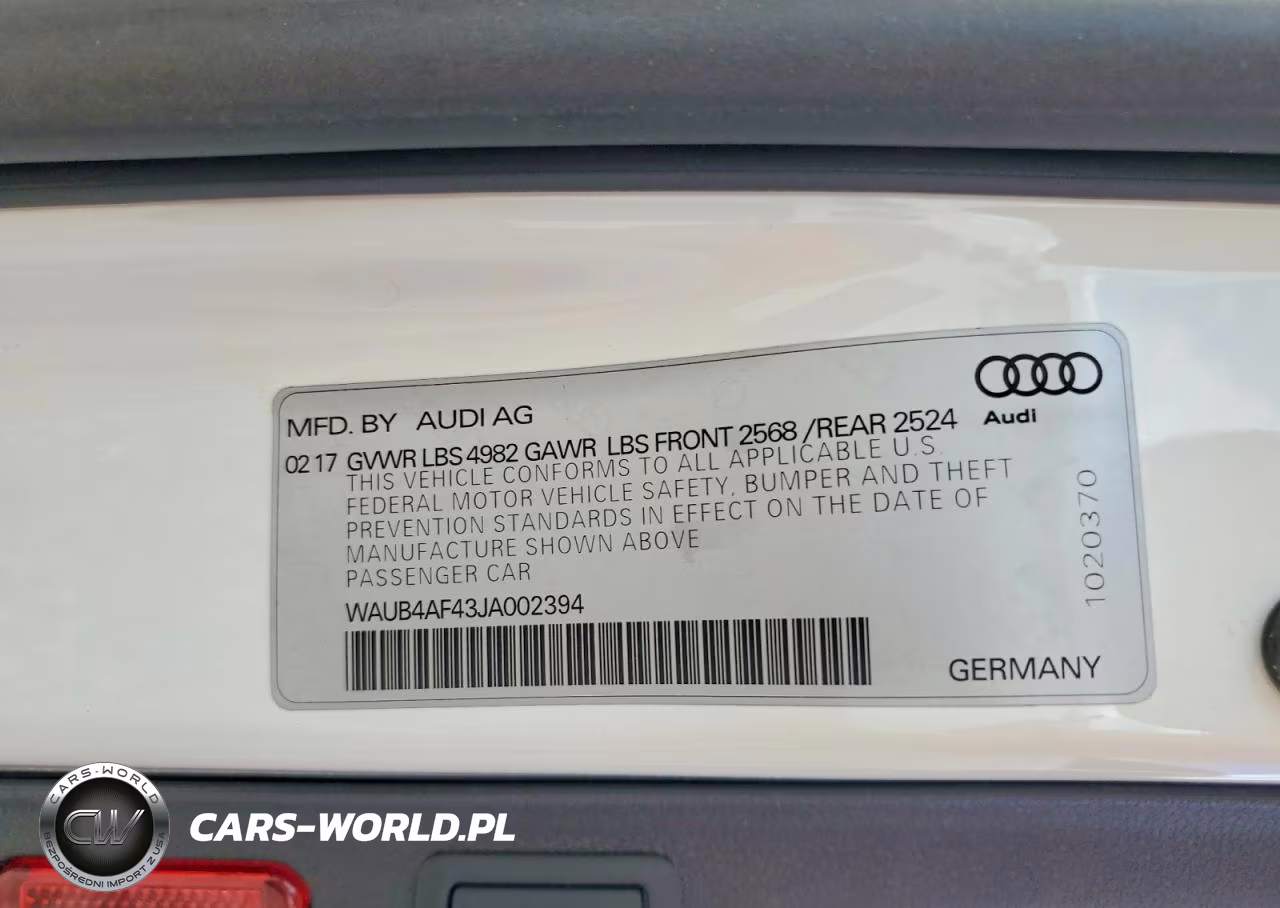2018 Audi S4 Premium Plus VIN:WAUB4AF43JA002394 - 12