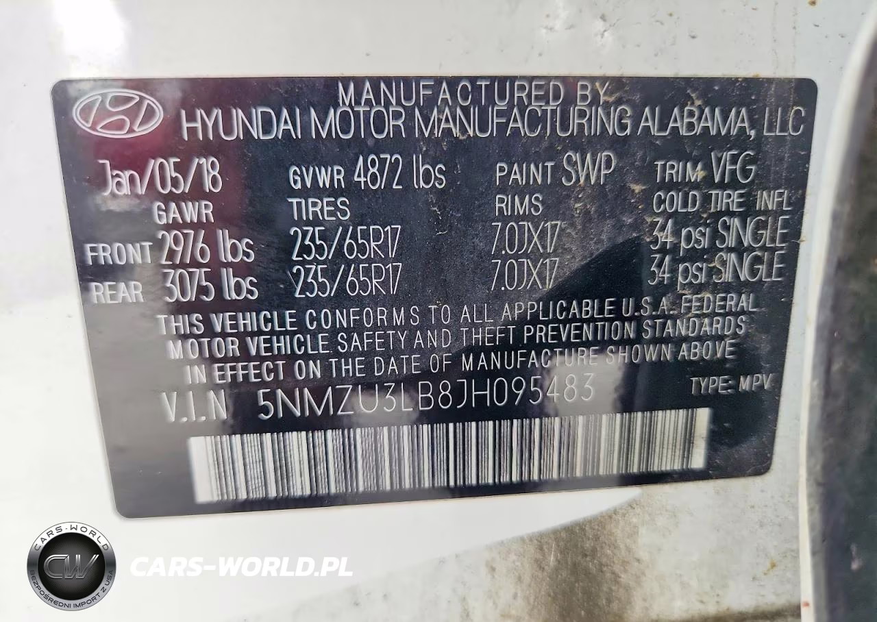 2018 Hyundai Santa Fe Sport 2.4L VIN:5NMZU3LB8JH095483 - 14