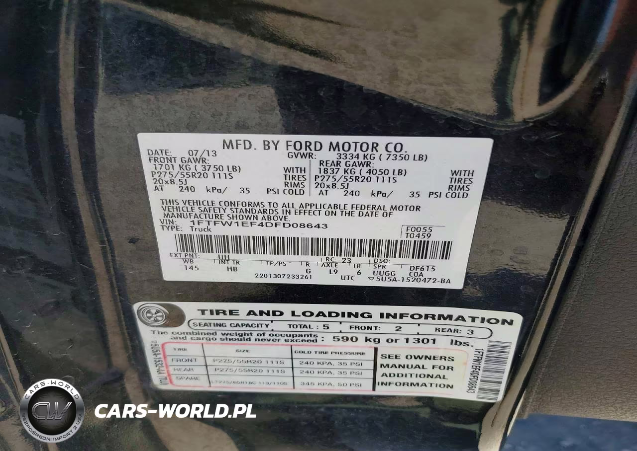 2013 Ford F150 Supercrew VIN:1FTFW1EF4DFD08643 - 12