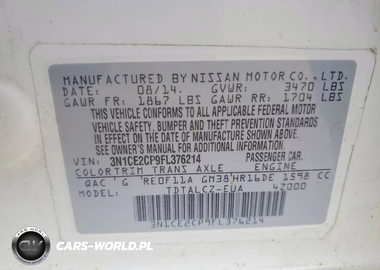 2015 Nissan Versa Note S Plus VIN:3N1CE2CP9FL376214 - 13