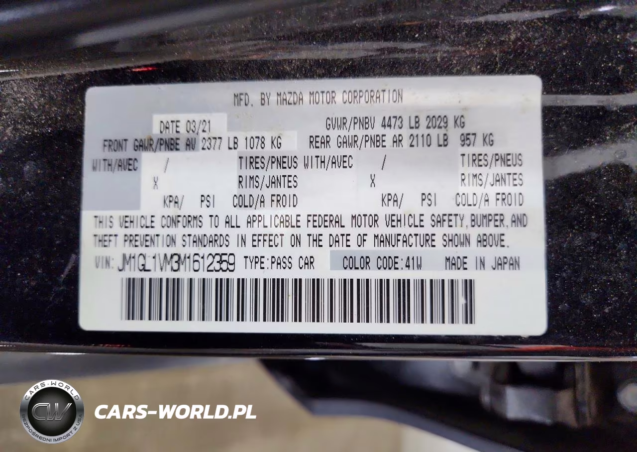 2021 Mazda 6 Touring VIN:JM1GL1VM3M1612359 - 12