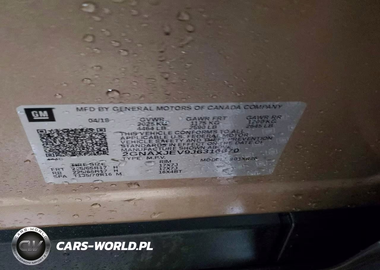 2018 Chevrolet Equinox Lt VIN:2GNAXJEV9J6316670 - 13