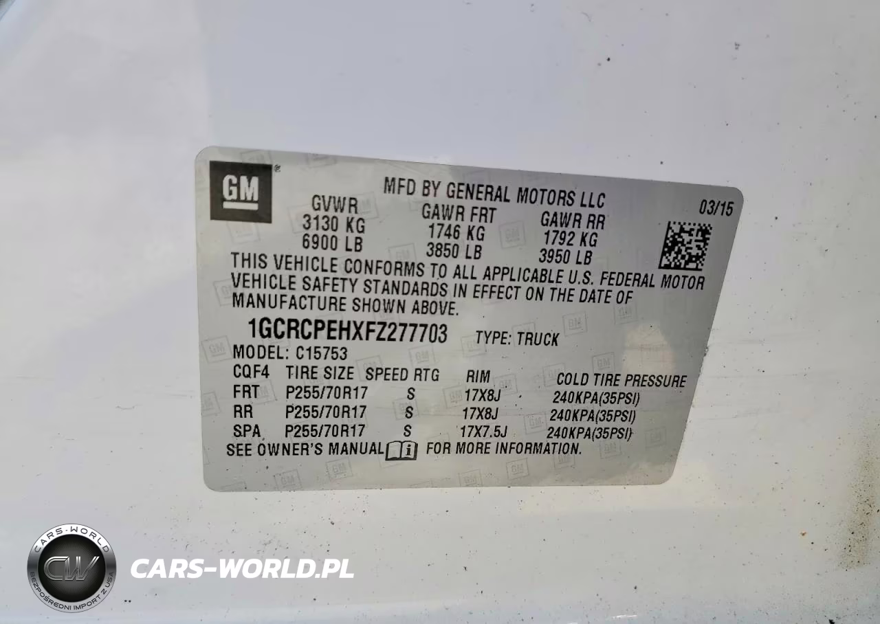 2015 Chevrolet Silverado C1500 VIN:1GCRCPEHXFZ277703 - 12
