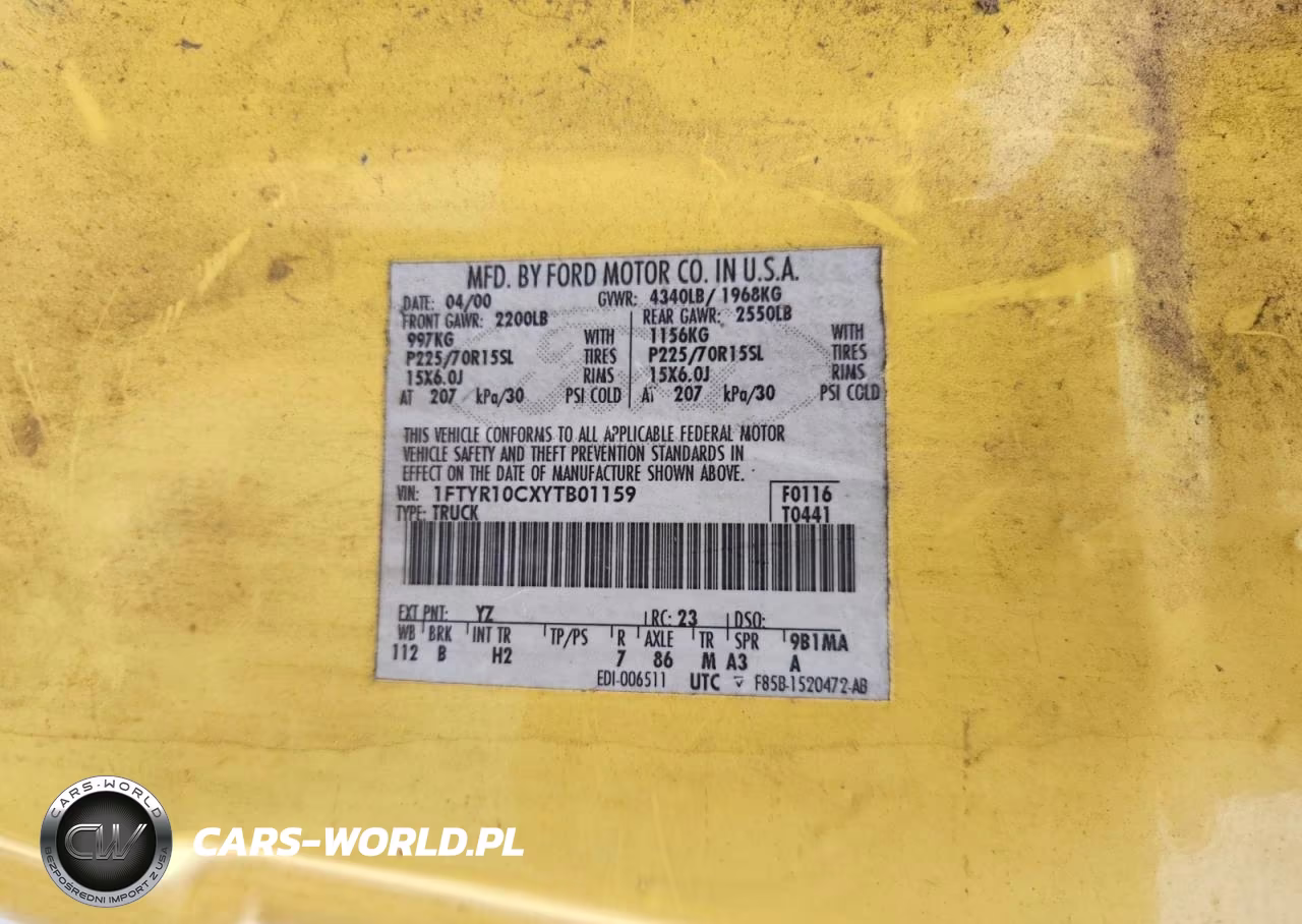 2000 Ford Ranger VIN:1FTYR10CXYTB01159 - 12