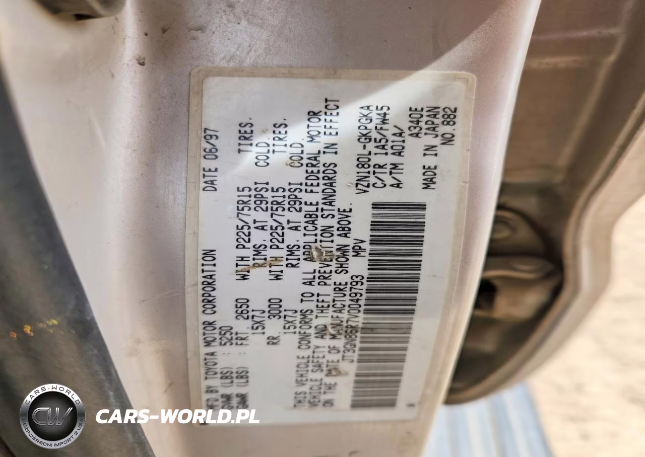 1997 Toyota 4Runner Sr5 VIN:JT3GN86R7V0049793 - 13