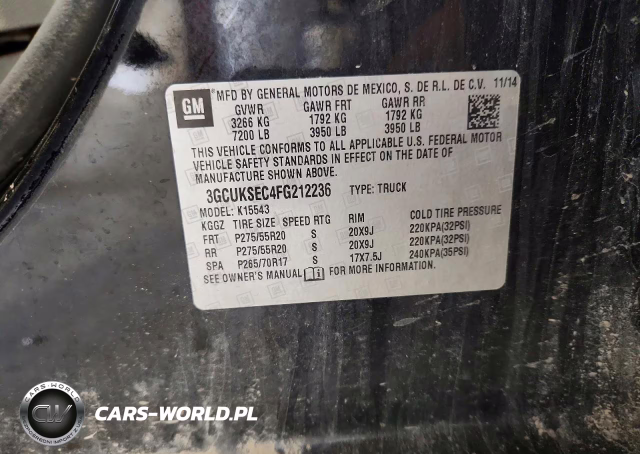 2015 Chevrolet Silverado K1500 Ltz VIN:3GCUKSEC4FG212236 - 13