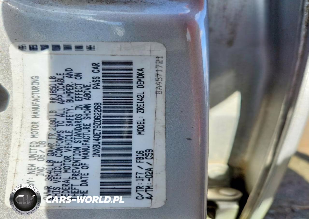 2009 Toyota Corolla Base VIN:1NXBU40E79Z062268 - 12