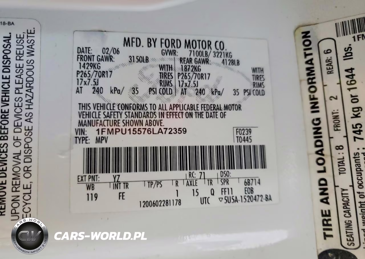 2006 Ford Expedition Xlt VIN:1FMPU15576LA72359 - 13
