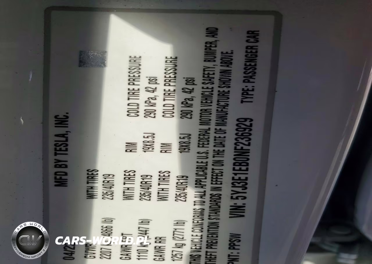 2022 Tesla Model 3 VIN:5YJ3E1EB0NF236929 - 12