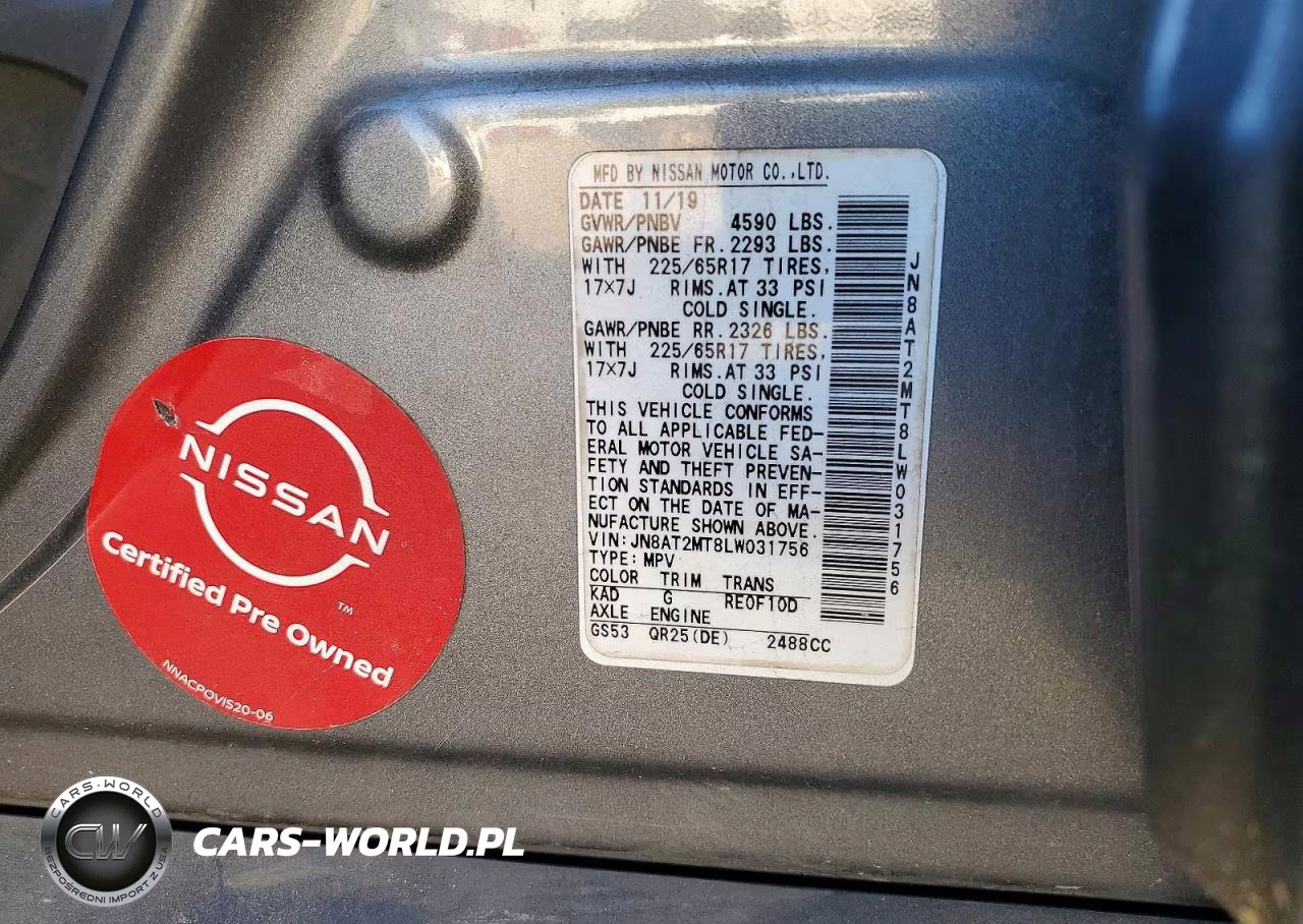 2020 Nissan Rogue S VIN:JN8AT2MT8LW031756 - 13