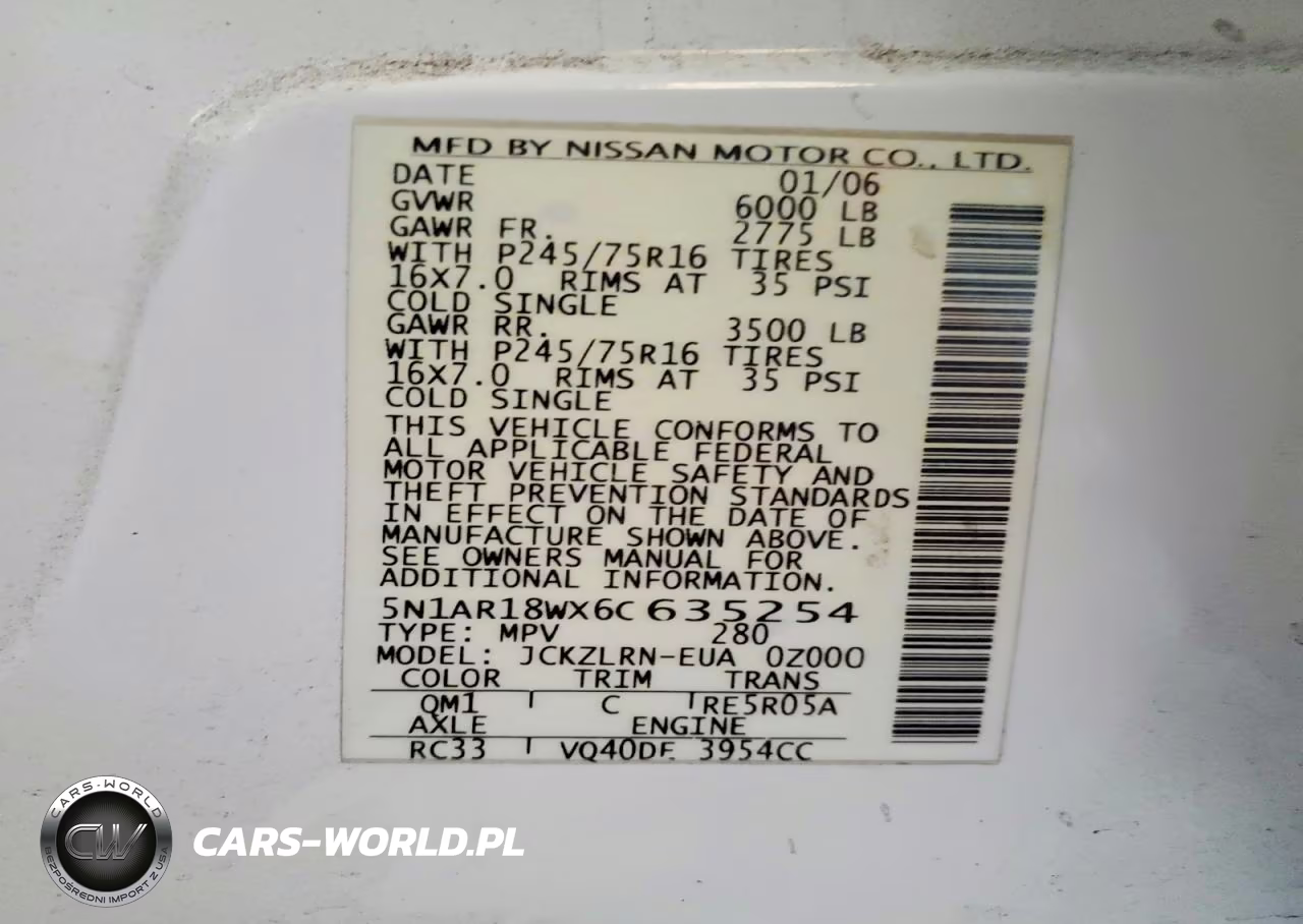 2006 Nissan Pathfinder S VIN:5N1AR18WX6C635254 - 13