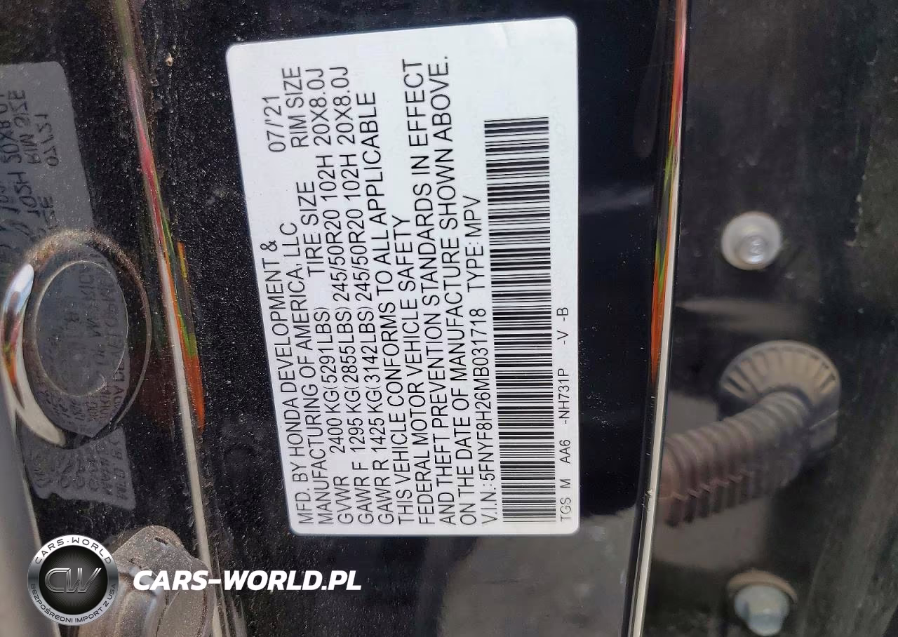 2021 Honda Passport Sport VIN:5FNYF8H26MB031718 - 13
