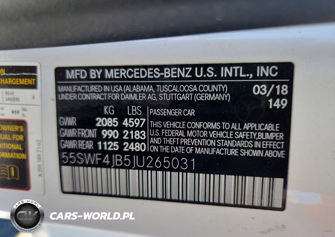 2018 Mercedes-Benz C 300 VIN:55SWF4JB5JU265031 - 12