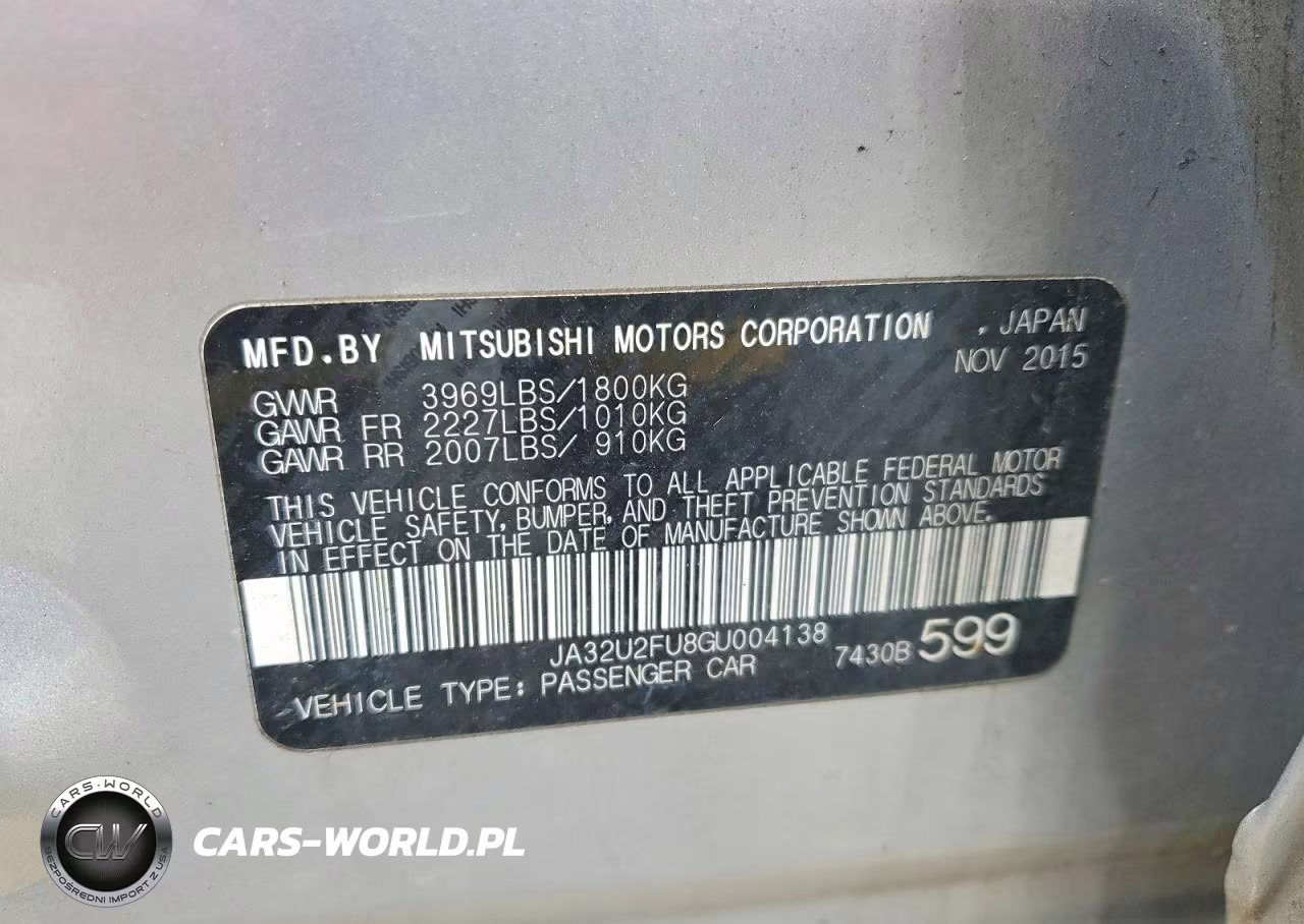 2016 Mitsubishi Lancer Es VIN:JA32U2FU8GU004138 - 12