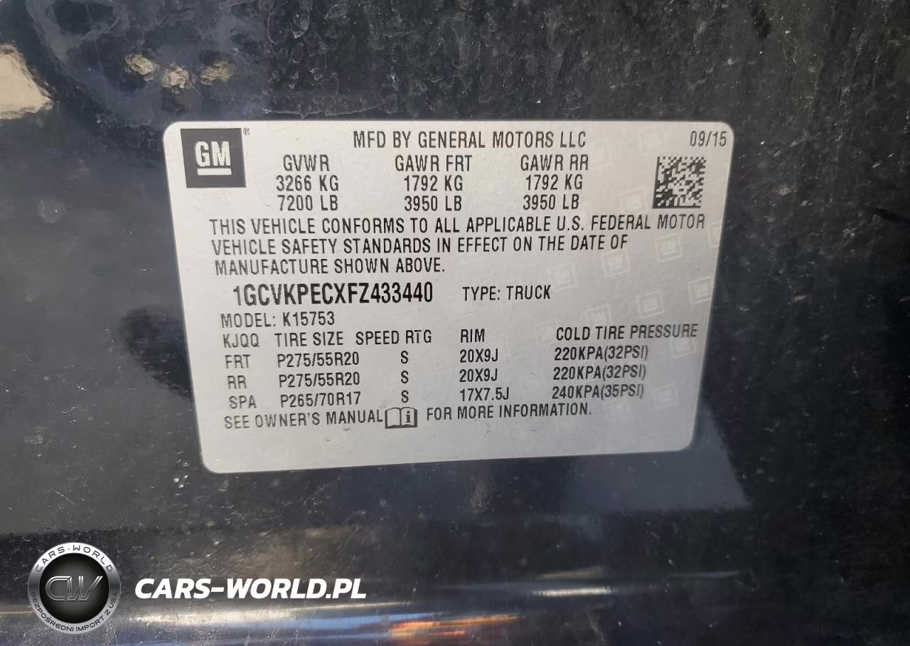 2015 Chevrolet Silverado K1500 VIN:1GCVKPECXFZ433440 - 13