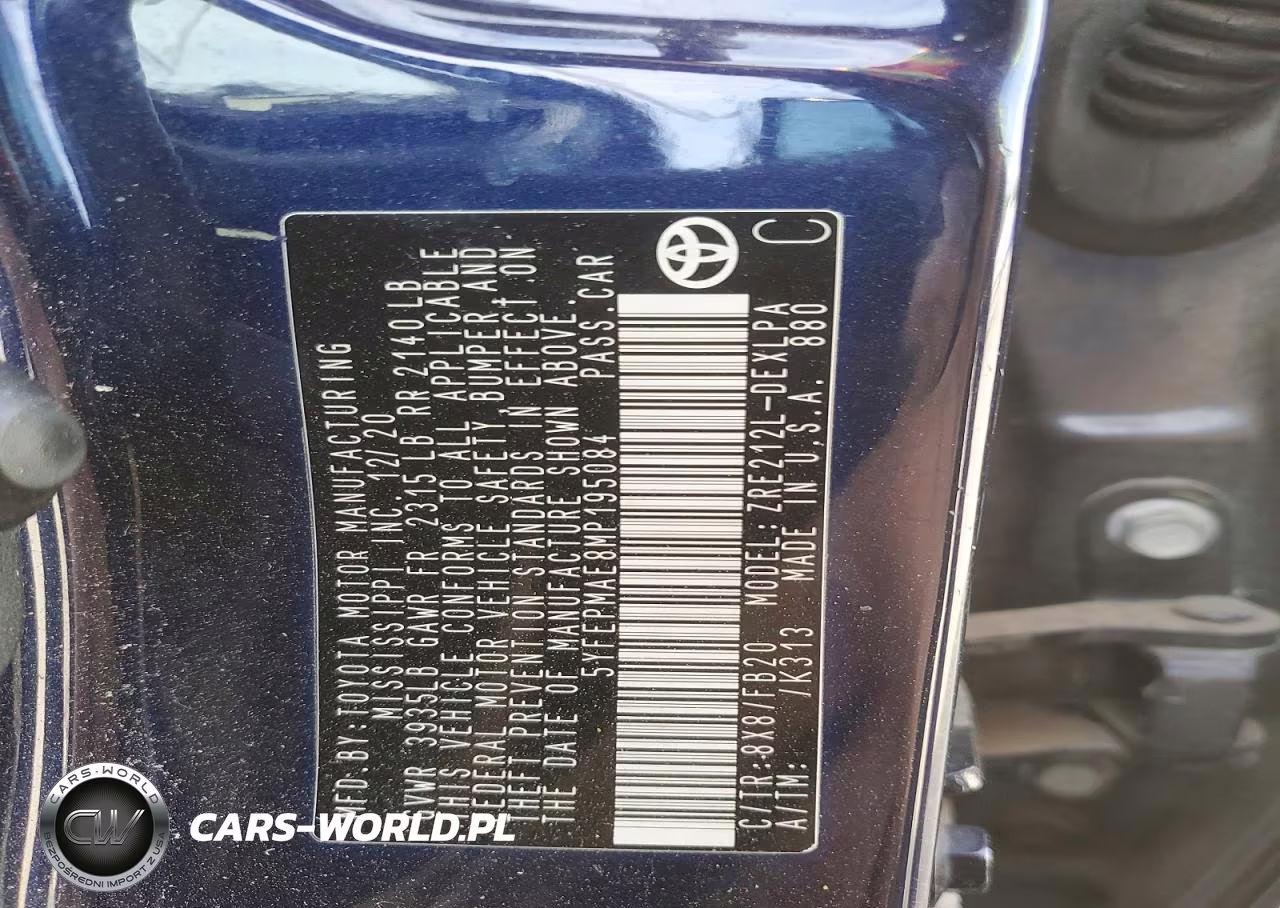 2021 Toyota Corolla Le VIN:5YFEPMAE8MP195084 - 12