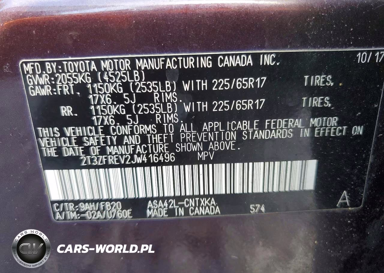 2018 Toyota Rav4 Le VIN:2T3ZFREV2JW416496 - 13