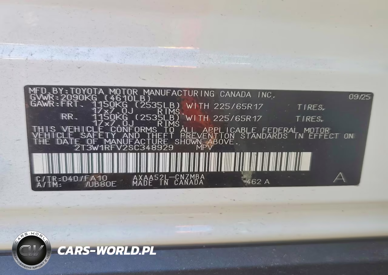 2025 Toyota Rav4 Xle VIN:2T3W1RFV2SC348929 - 13