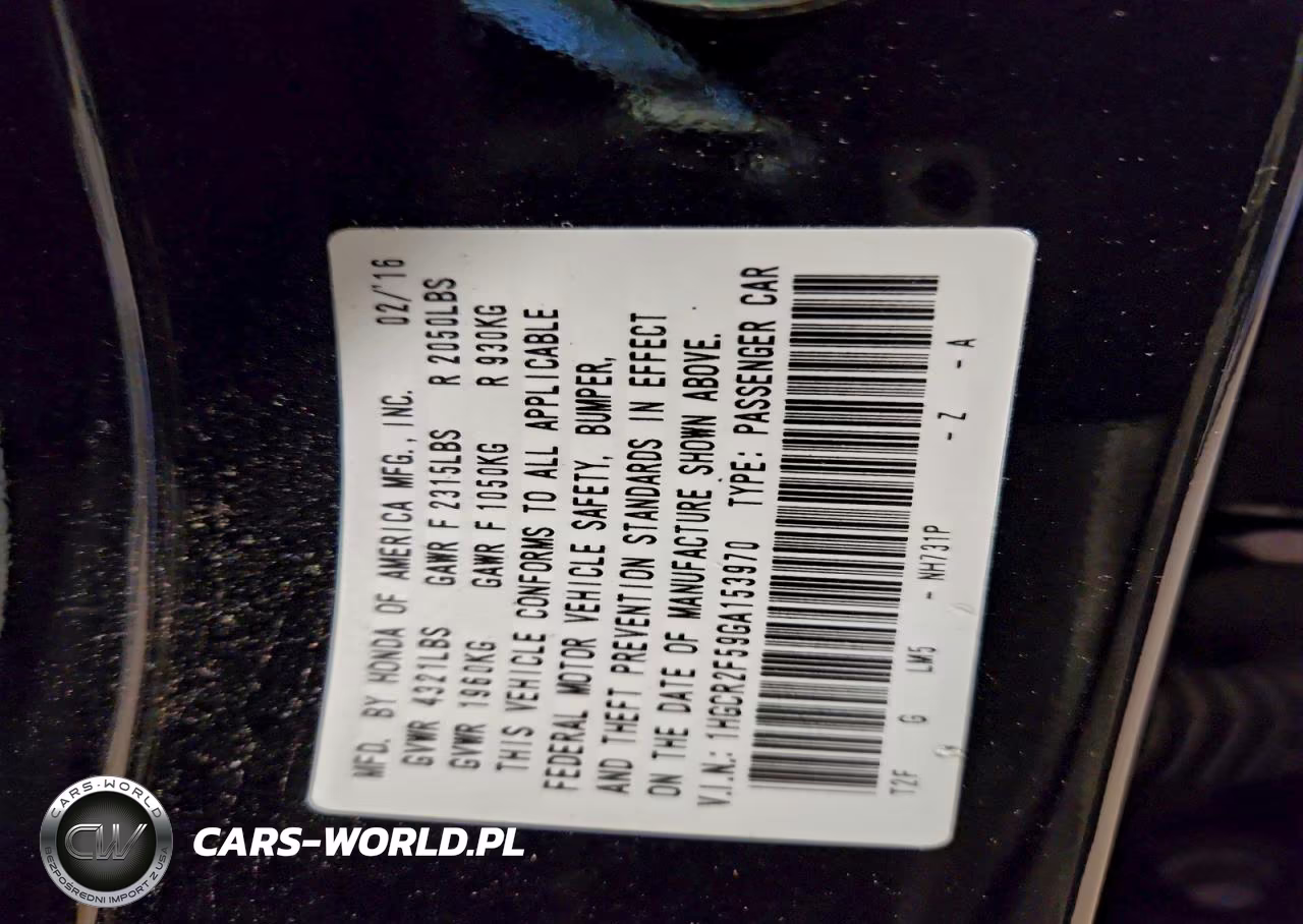 2016 Honda Accord Sport VIN:1HGCR2F59GA153970 - 13