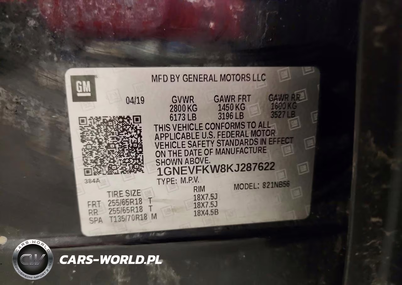 2019 Chevrolet Traverse Ls VIN:1GNEVFKW8KJ287622 - 13