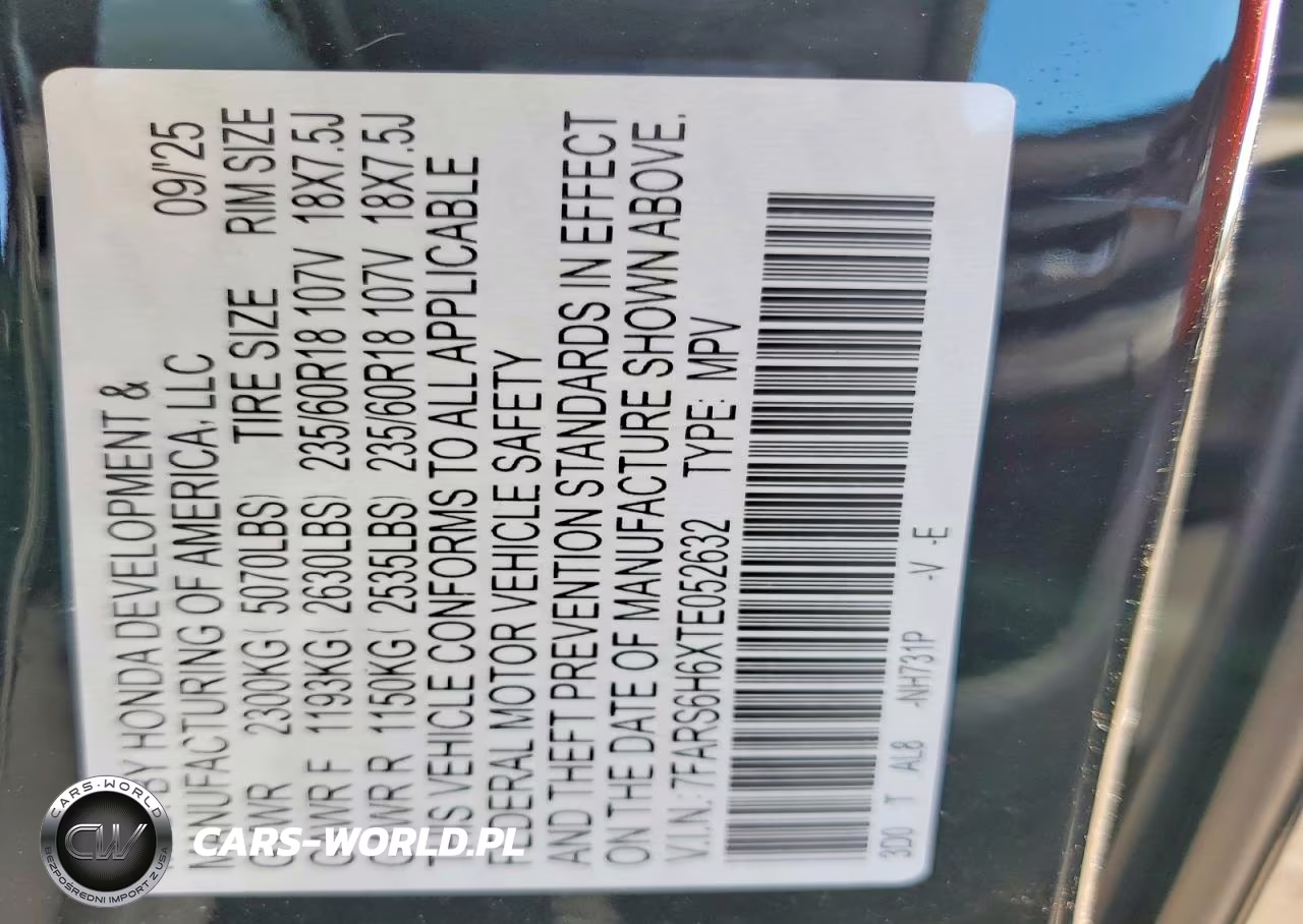 2026 Honda Cr-V Trailsport VIN:7FARS6H6XTE052632 - 13