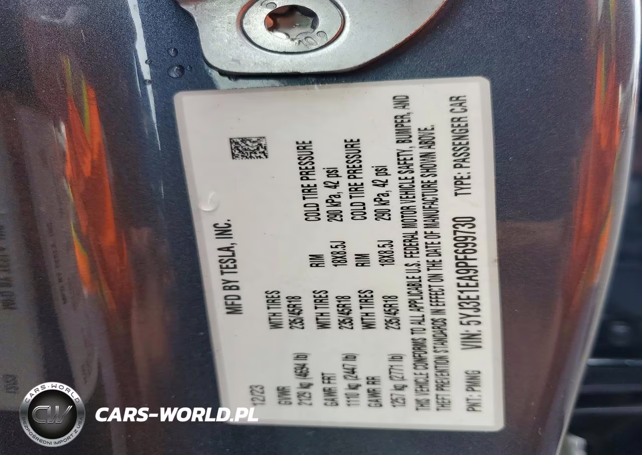 2023 Tesla Model 3 VIN:5YJ3E1EA9PF699730 - 13
