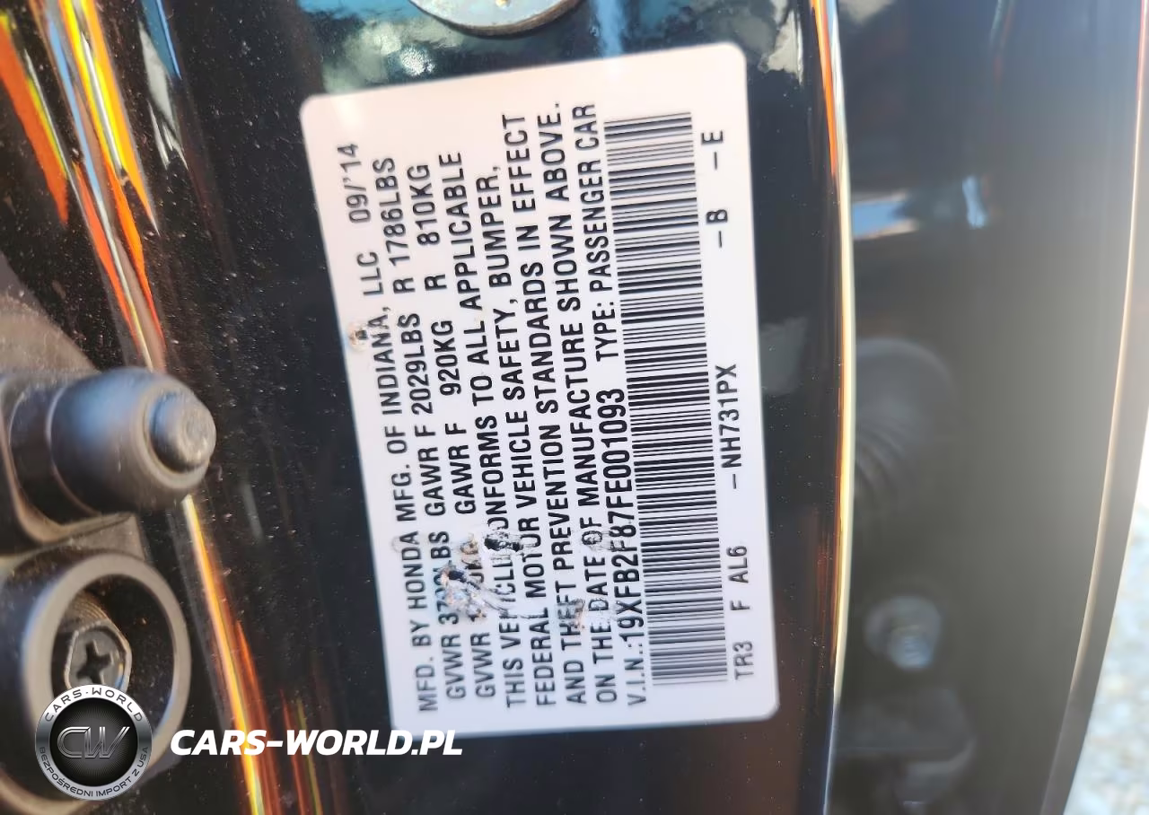 2015 Honda Civic Ex VIN:19XFB2F87FE001093 - 13