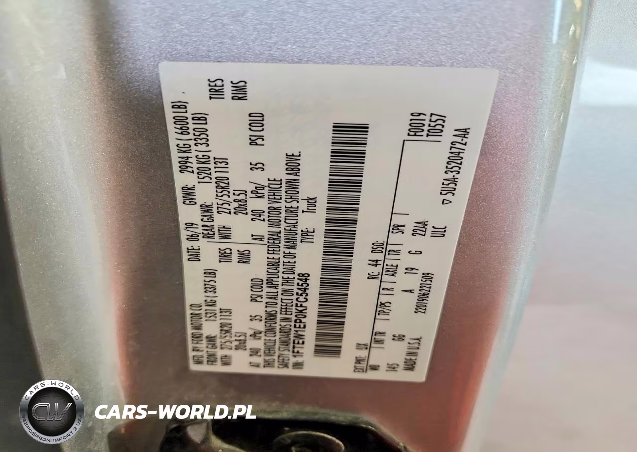 2019 Ford F150 Supercrew VIN:1FTEW1EP0KFC54548 - 12