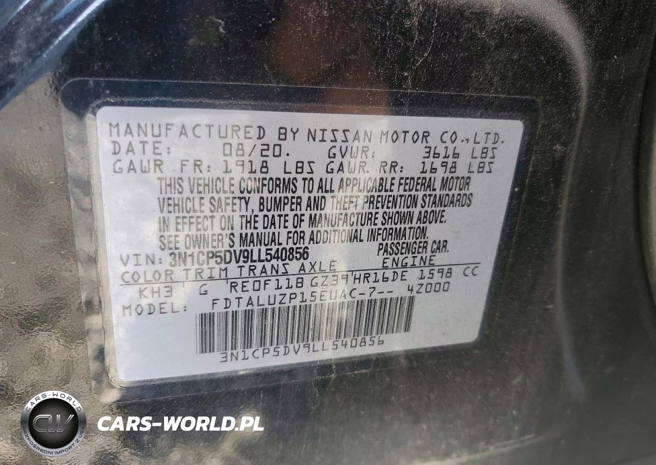 2020 Nissan Kicks Sr VIN:3N1CP5DV9LL540856 - 13