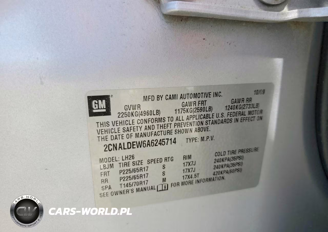 2010 Chevrolet Equinox Lt VIN:2CNALDEW6A6245714 - 14