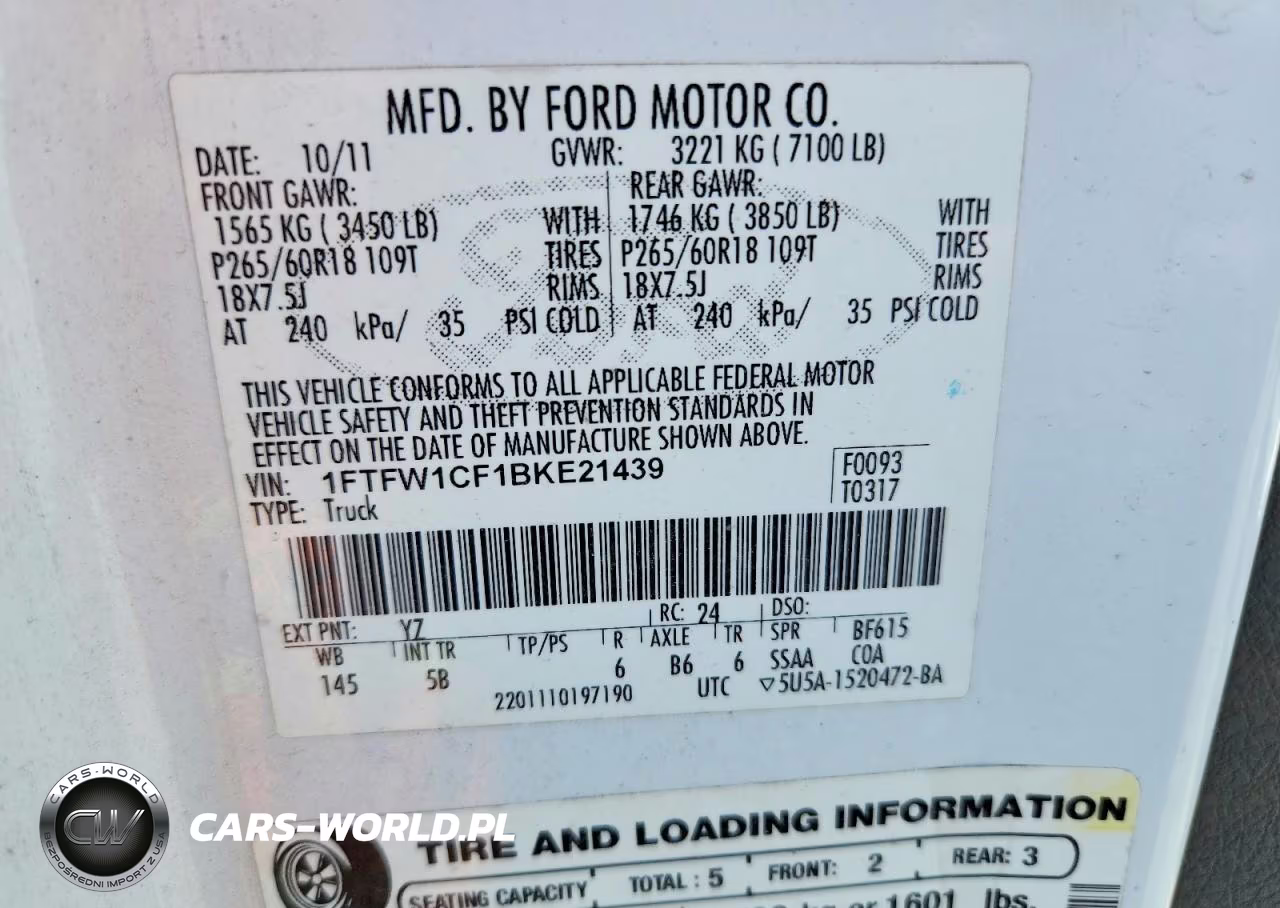 2011 Ford F150 Supercrew VIN:1FTFW1CF1BKE21439 - 13