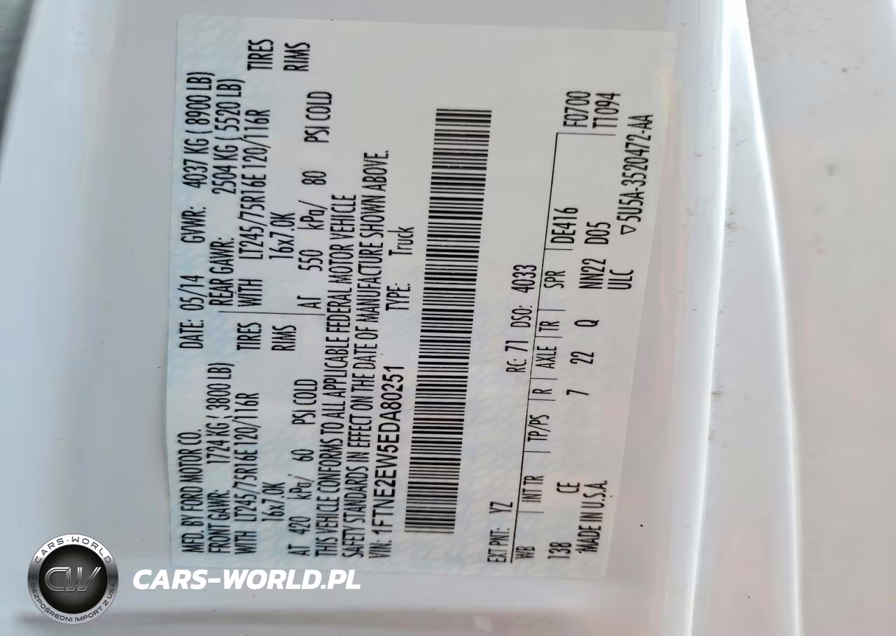 2014 Ford E250 Delivery Van VIN:1FTNE2EW5EDA80251 - 13