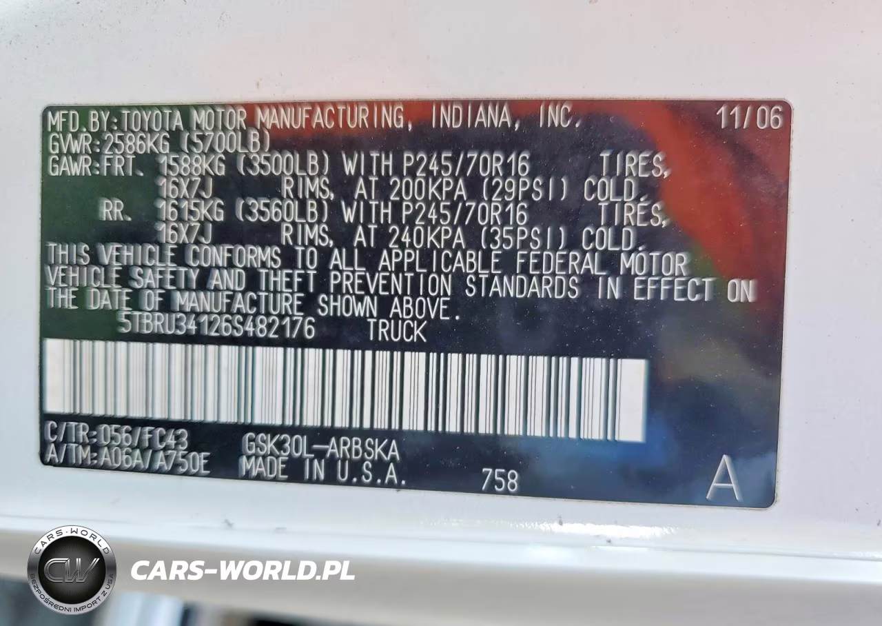 2006 Toyota Tundra Access Cab Sr5 VIN:5TBRU34126S482176 - 12