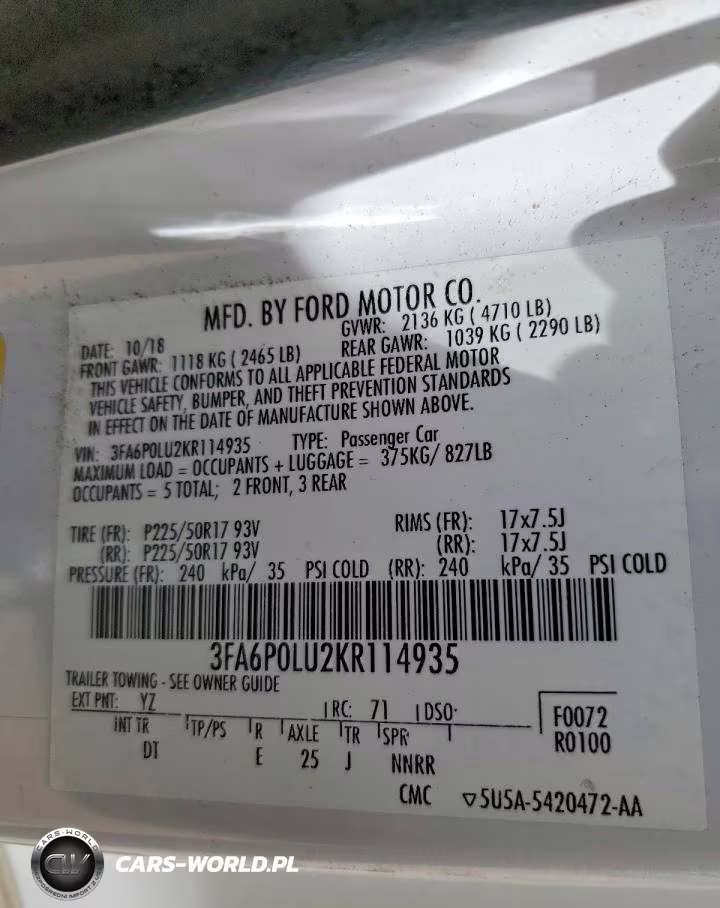 2019 Ford Fusion Se VIN:3FA6P0LU2KR114935 - 12
