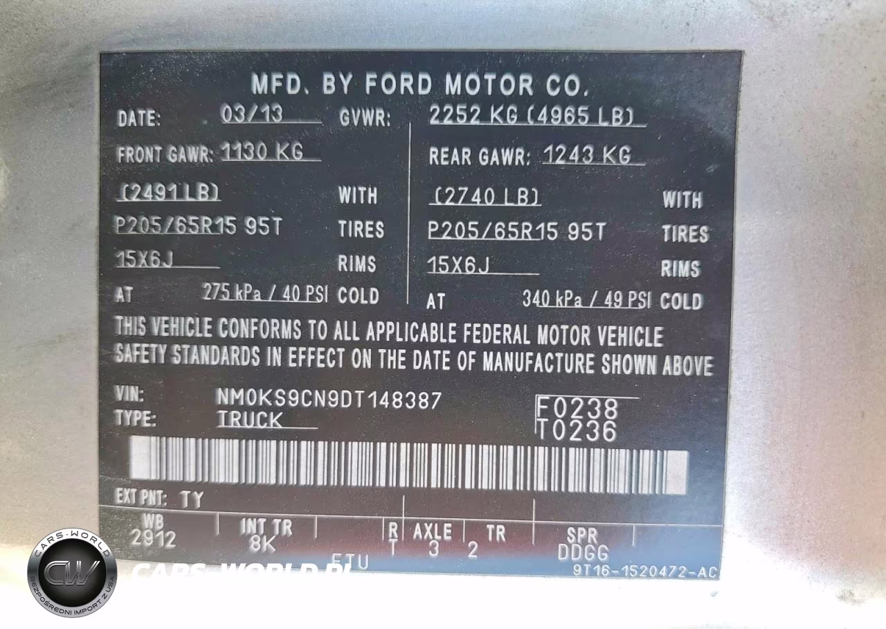 2013 Ford Transit Connect Xlt Premium VIN:NM0KS9CN9DT148387 - 14