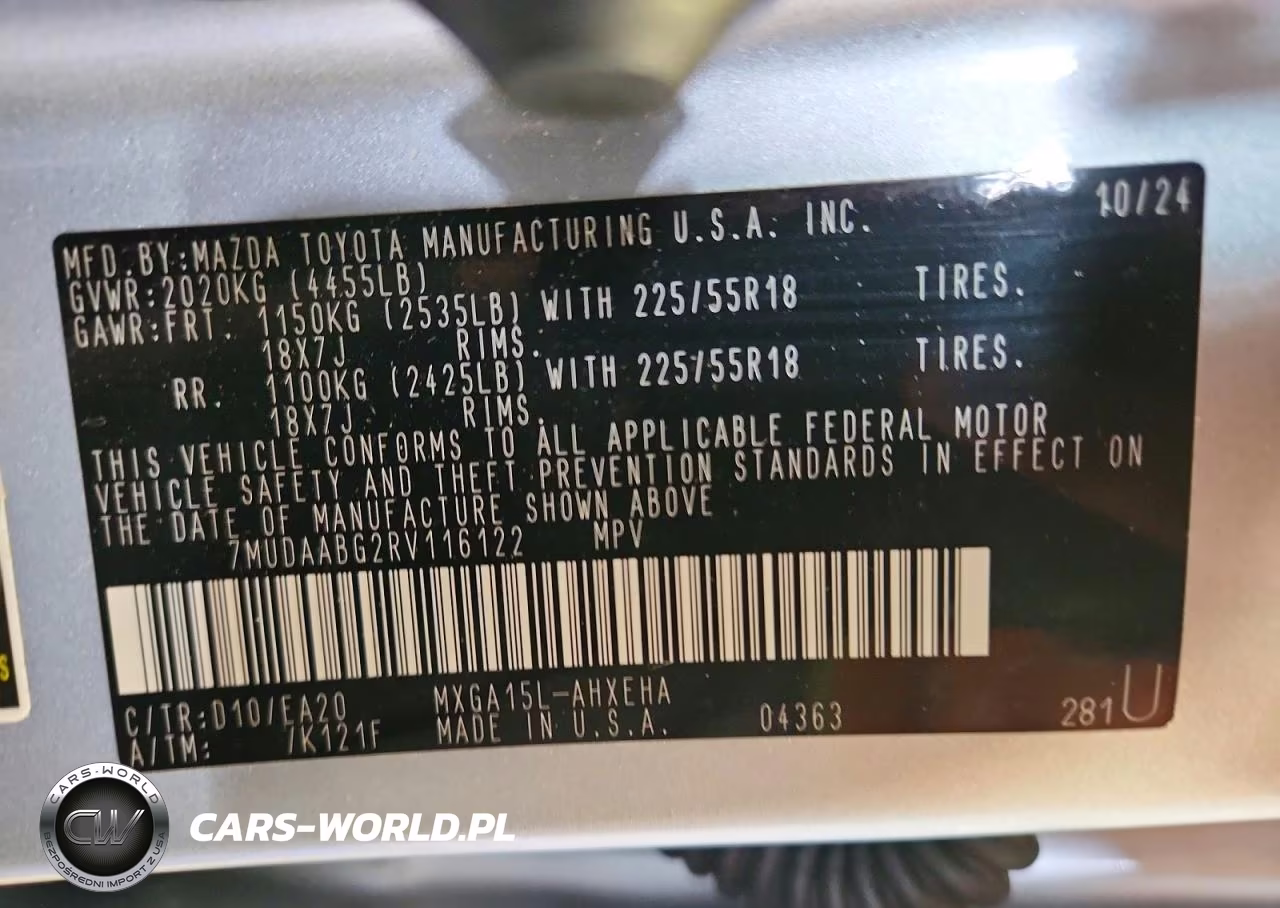 2024 Toyota Corolla Cross Xle VIN:7MUDAABG2RV116122 - 12