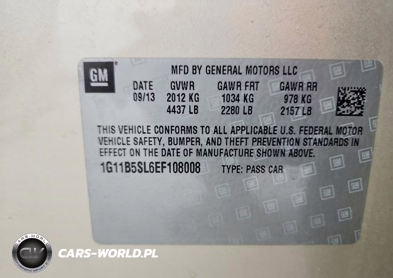 2014 Chevrolet Malibu Ls VIN:1G11B5SL6EF108008 - 12
