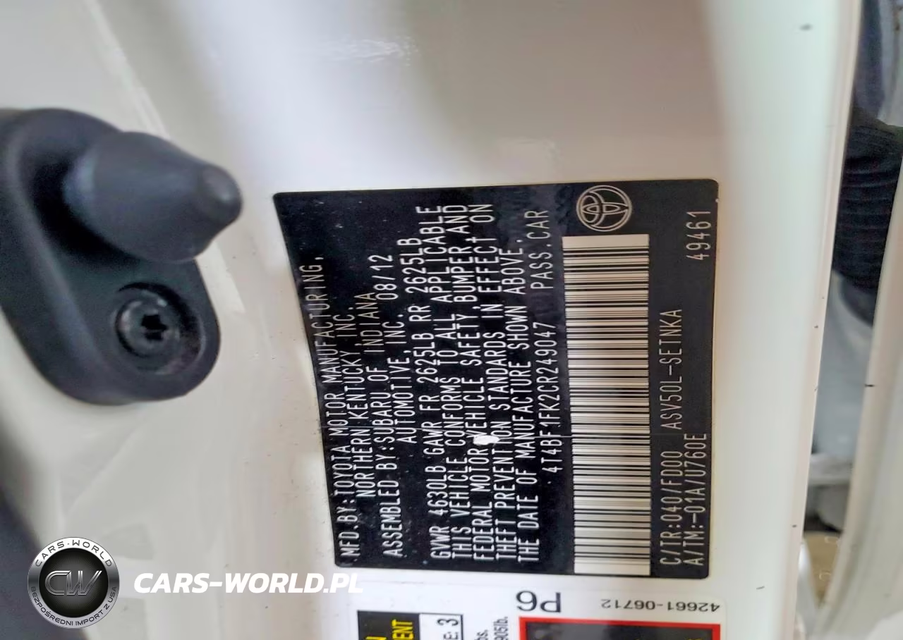 2012 Toyota Camry Le VIN:4T4BF1FK2CR249047 - 13