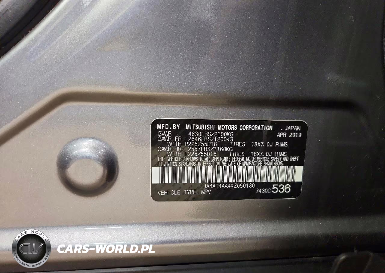 2019 Mitsubishi Eclipse Cross Le VIN:JA4AT4AA4KZ050130 - 14