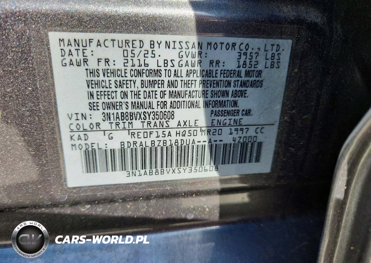 2025 Nissan Sentra S VIN:3N1AB8BVXSY350608 - 12