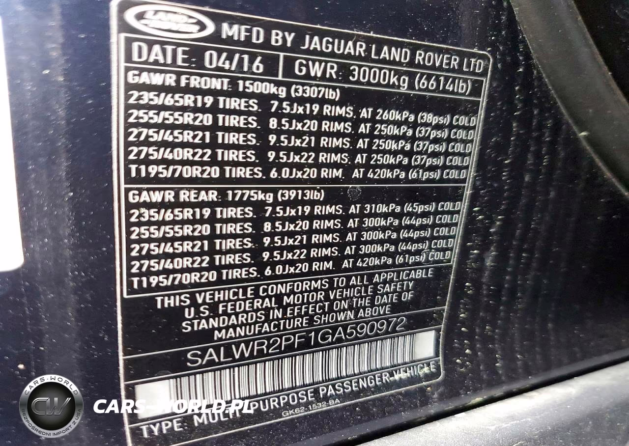 2016 Land Rover Range Rover Sport Hse VIN:SALWR2PF1GA590972 - 13