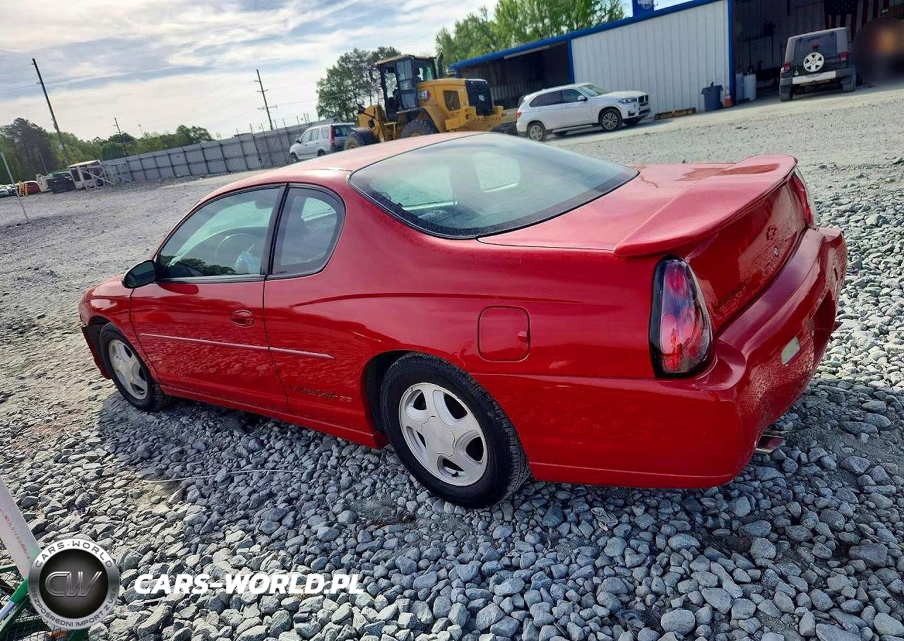 2003 Chevrolet Monte Carlo Ss VIN:2G1WX12K839198629 - 2