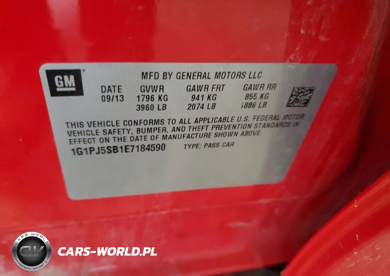 2014 Chevrolet Cruze VIN:1G1PJ5SB1E7184590 - 12