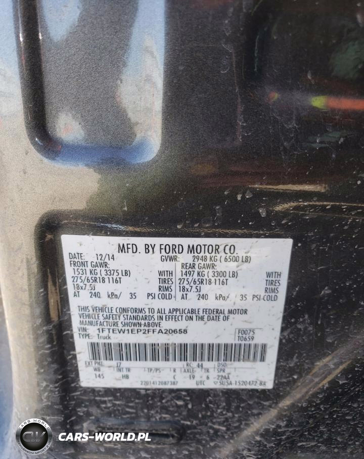 2015 Ford F150 Supercrew VIN:1FTEW1EP2FFA20658 - 12