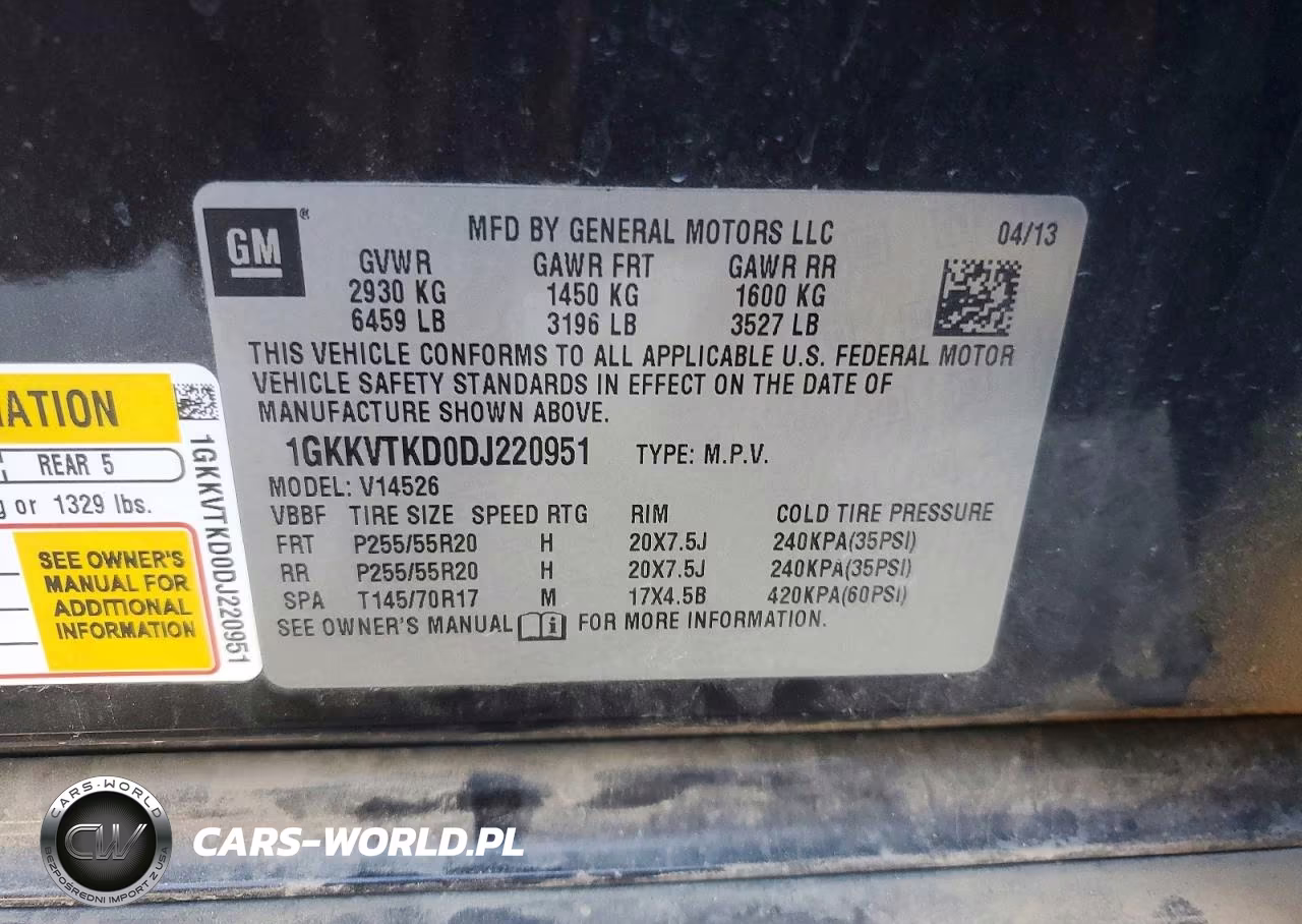 2013 GMC Acadia Denali VIN:1GKKVTKD0DJ220951 - 13