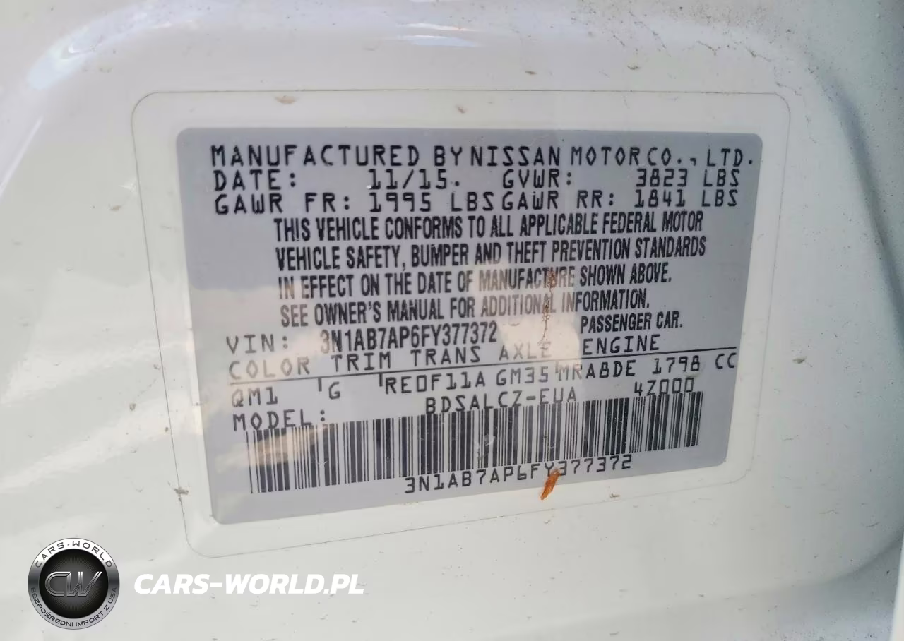 2015 Nissan Sentra S VIN:3N1AB7AP6FY377372 - 12