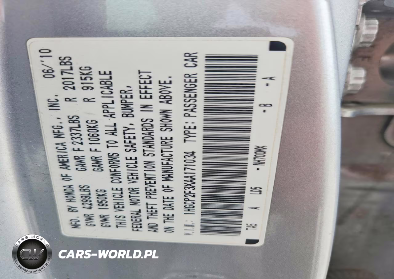 HONDA ACCORD LX VIN:1HGCP2F3XAA171034 - 13