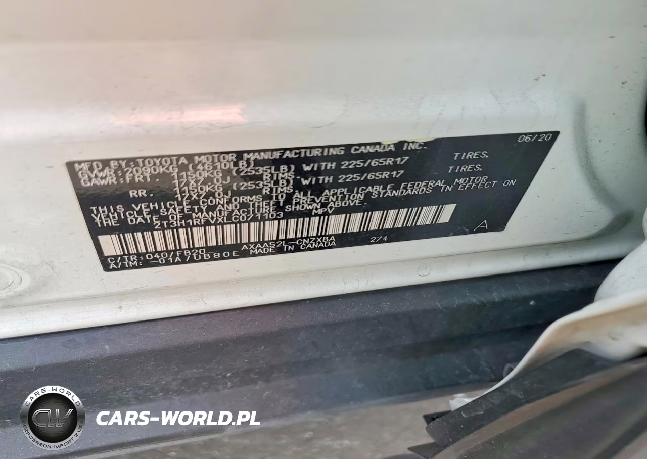 2020 Toyota Rav4 Le VIN:2T3H1RFVXLC071103 - 13